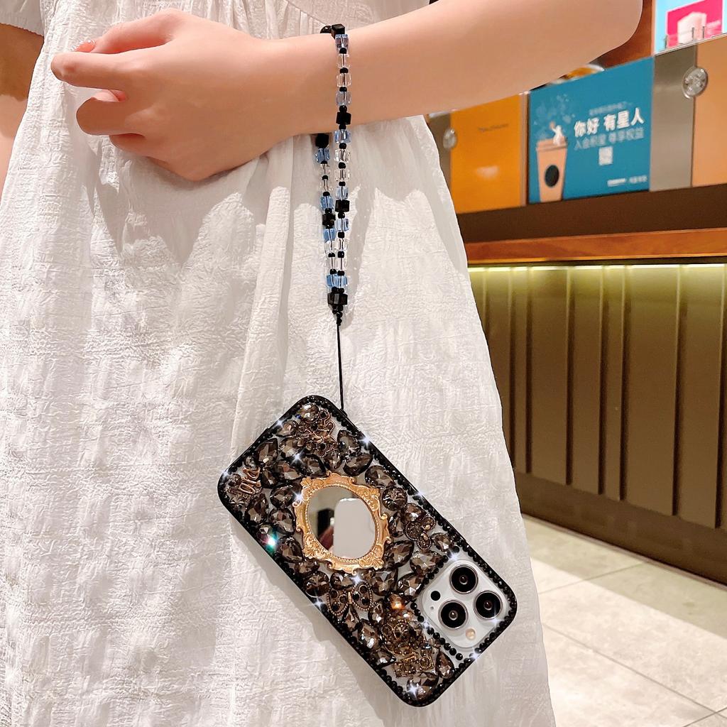 Suitable for IPhone16 Series Flash Diamond Mobile Phone Case, 14, 15, 16, Pure Handmade Mobile Phone Case, Luxury Protective Cover