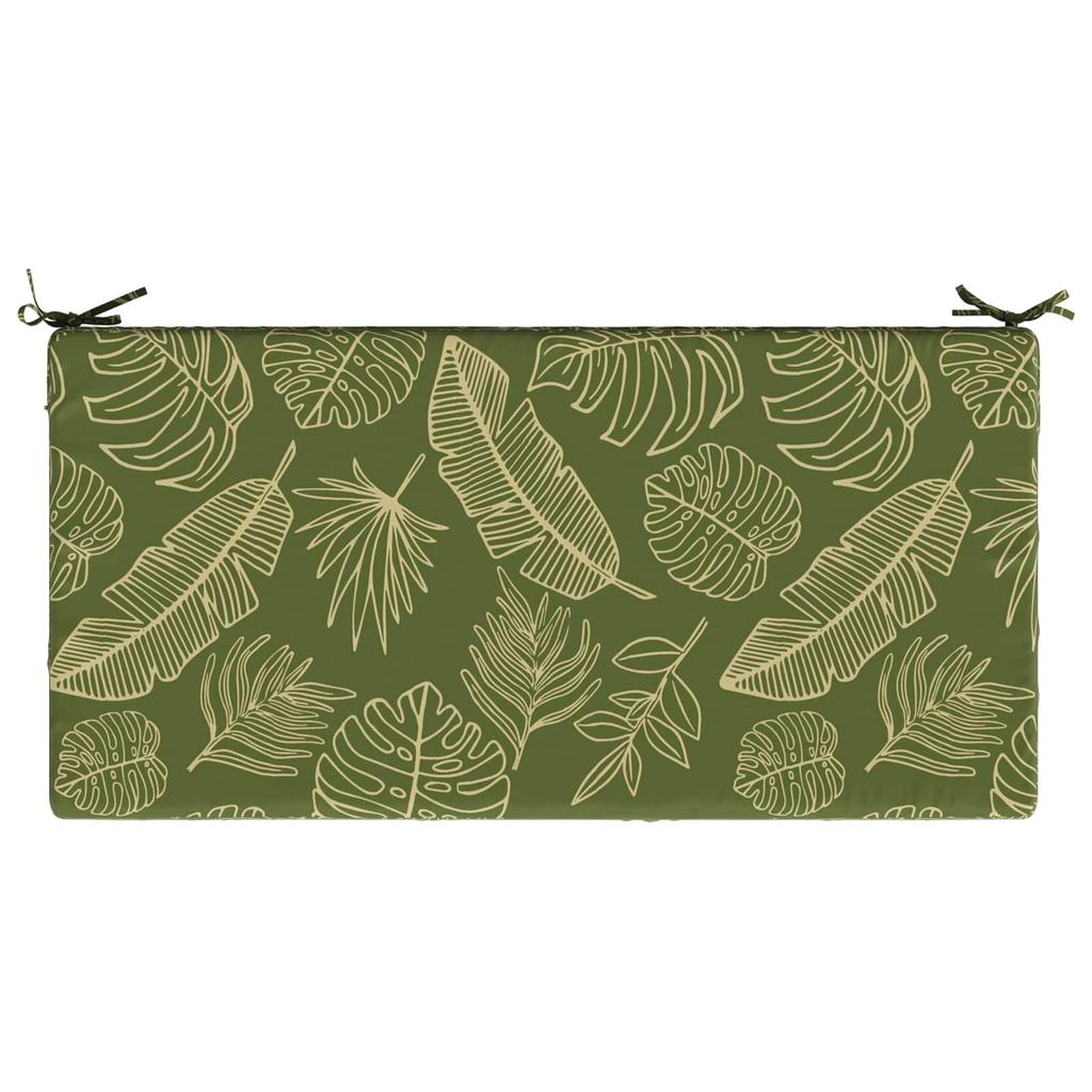 Seat Cushion SOEST 100percent Polyester Leaf Design 120 x 80 x 15 cm