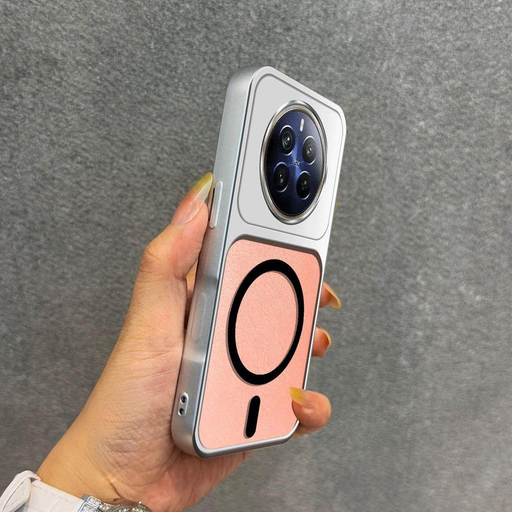 Магнитный чехол из ТПУ с металлическим покрытием для realme 12+ 5G, 12 Pro+, 12 Pro, 12 4G, Narzo 70 Pro 5G, ударопрочный, матовый, мягкая крышка