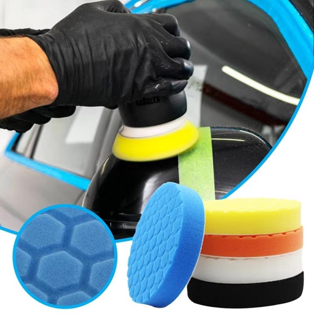 5pcs/Set 3/4/5/6/7 Inch Car Polishing Pad Kit Polisher Waxing Pads for Car Polisher Dril