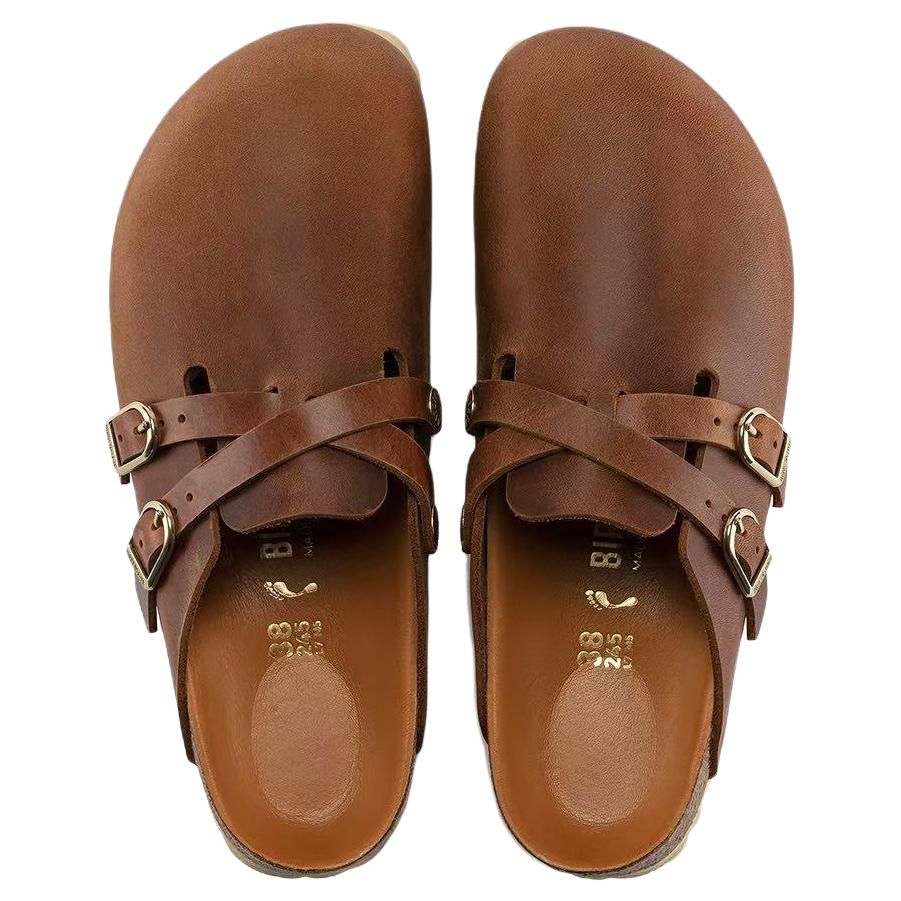 Birkenstock Закрытые тапочки унисекс коричневые узкие 1017495