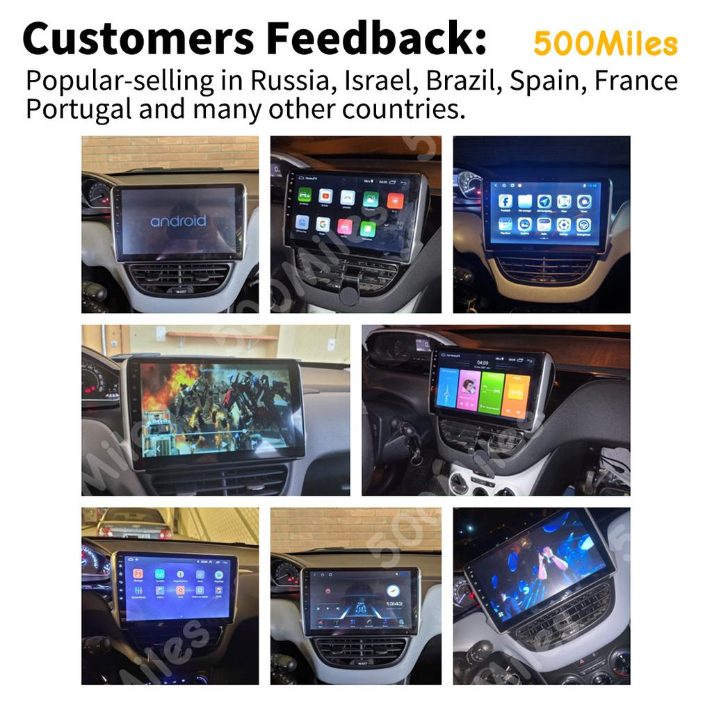 Для Peugeot 2008 208 2012-2018 Автомобильное радио 10,1-дюймовый экран Мультимедиа Навигация Головное устройство GPS Авто Аудиоплеер 2 Din Android Стерео