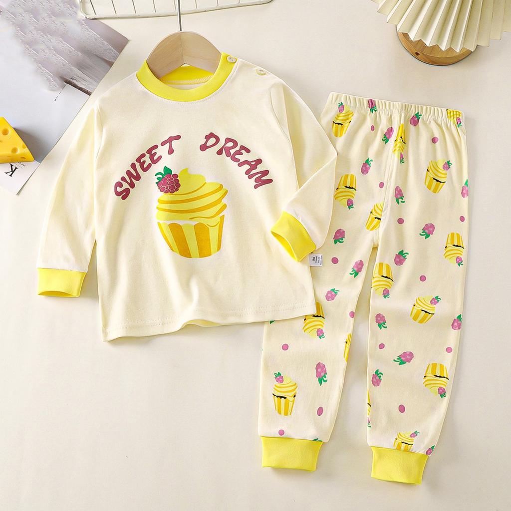 Детская одежда для дома и пижамы для мальчиков и девочек, комплекты с длинными рукавами и брюками