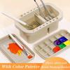 Paint Brush Cleaner Washer Multifunction Basin Holder and Organizer Width Tray Palette Lid 2 Art Sponges Painting Supplies