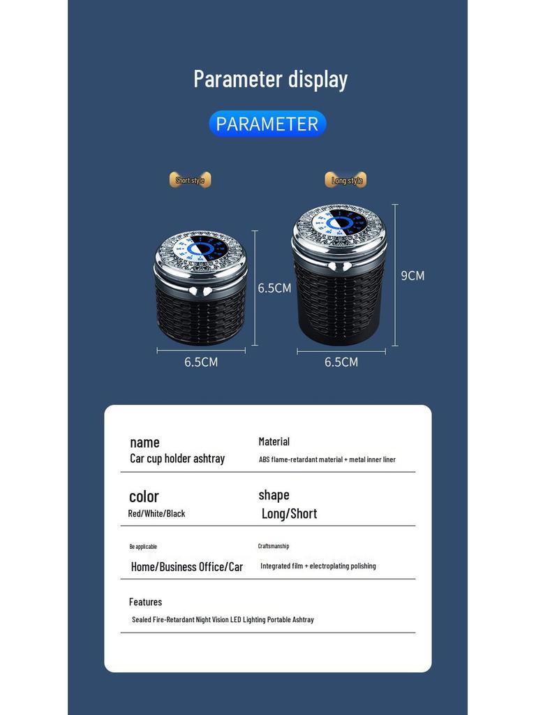 BMW MINI Stylish Covered Metal Ashtray for Interior Decor