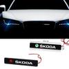 WMZW4 Car LED Emblem for Skoda Fabia 1 Rapid Octavia 2 A7 Tour RS Kodiaq Superb Kamiq Yeti Karoq Front Grille Badge Light Decoration