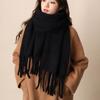Mohair Winter Cashmere Scarves Tassel Long Shawl Classic Winter Wool Scarf  Student