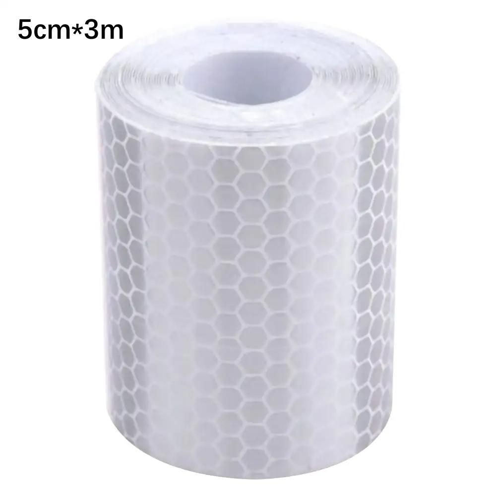 Автомобильная светоотражающая лента 3 м/1 м, предупреждающая наклейка для автобезопасности, защитная лента-отражатель, пленка для грузовиков, авто наклейки для мотоциклов