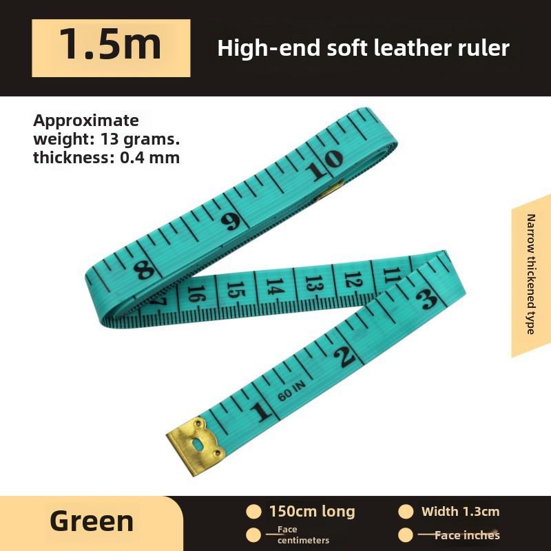 «Белая линейка с дюймами/футами и цветной мягкой швейной лентой — портновский измерительный инструмент»
