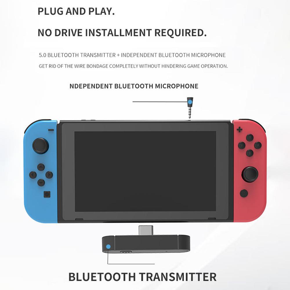 HONSON HS-SW390 For Nintendo Switch/Switch Lite/PS4/PS5 Game Console Bluetooth-compatible Receiver Transmitter