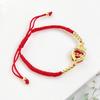 Red Cord Lucky Sacred Heart Shaped Crystal Bracelet Hand-Woven Religious Cross Good Luck Bracelet for Men Women  Amulet Jewelry