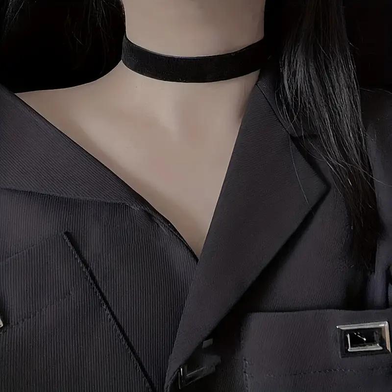 Бархатное колье-чокер, готическое винтажное колье-цепочка для девочек и женщин, черное колье-чокер, модные украшения на шею, аксессуары для воротника