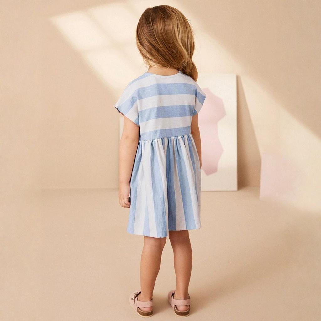 Повседневное платье с мультяшным принтом для девочек - Милое платье принцессы для детей