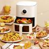 220V Smart Air Fryer Oil-free Electric Fryer Non-stick 24H Timing Intelligent 4L French Fries Visual Oven OLED Screen