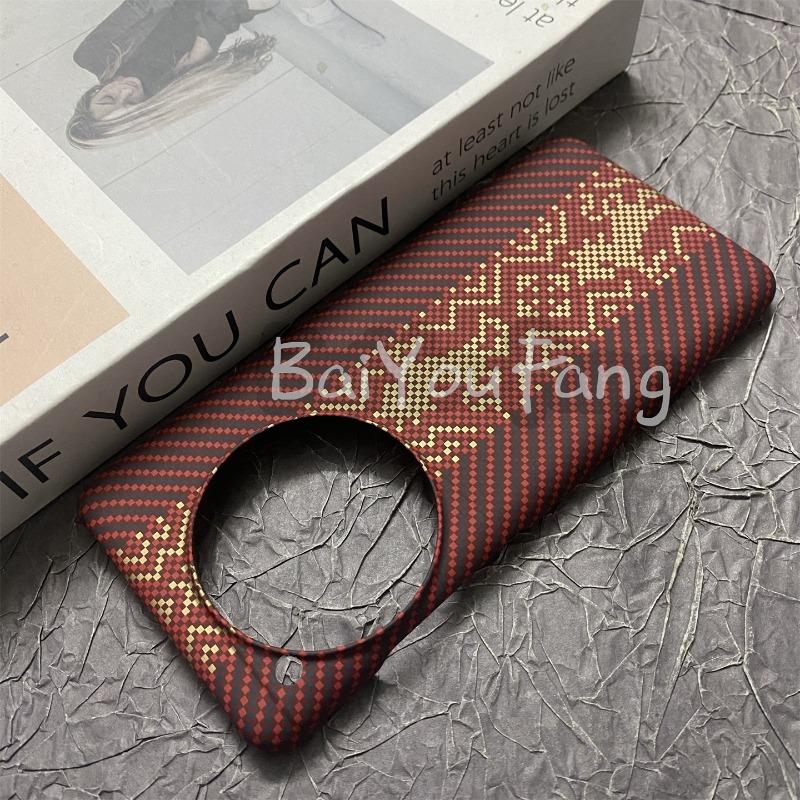 Чехол для OnePlus 12 Модный Магнитный Полосатый Жесткий ПК Чехол для Телефона Для OnePlus 12 5G Легкий Корпус Нескользящий Ударопрочный Бампер