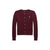 Polo Pony Embroidered Cable Knit Button Long Sleeve Sweater Kids Sweater CWPOSWEG6820376-600