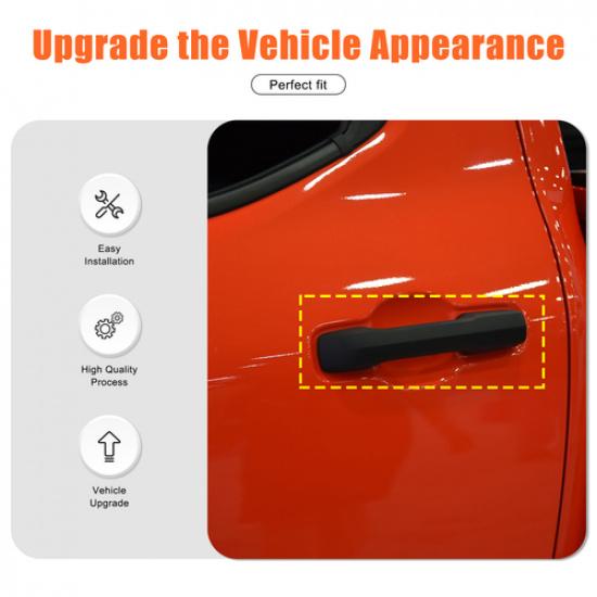 ABS Carbon Fiber Exterior Side Door Handle Cover Trim For Toyota Tacoma 2024+
