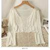 Women's Lace-Up Mesh Cardigan - Sun Protection Short Sleeve Summer Cover-Up, Ice Silk Shawl Top