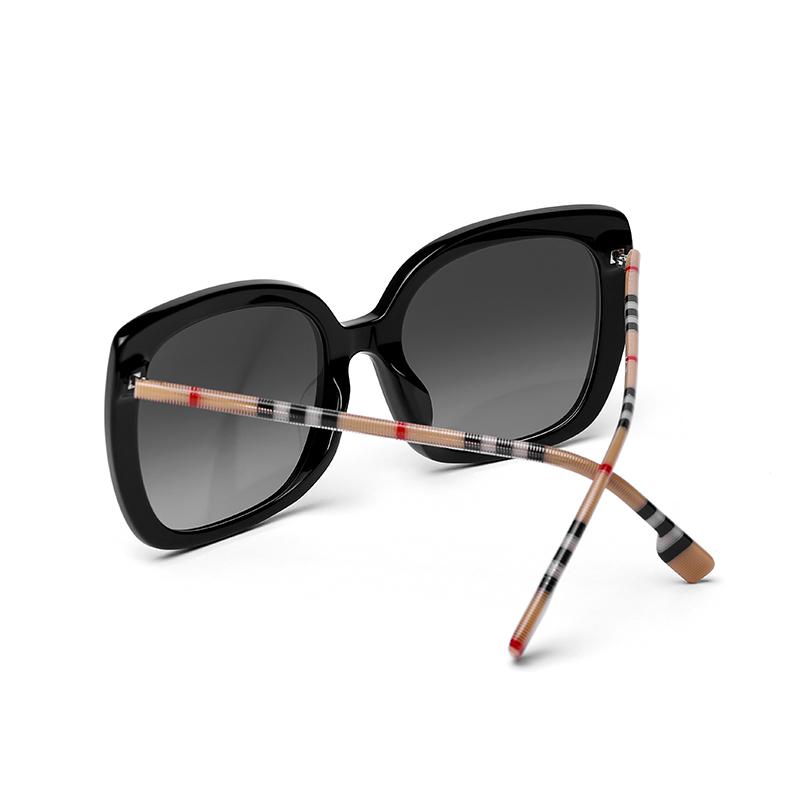 Burberry BURBERRY/ Черный/Классическая Клетка Квадратные Солнцезащитные Очки Женские