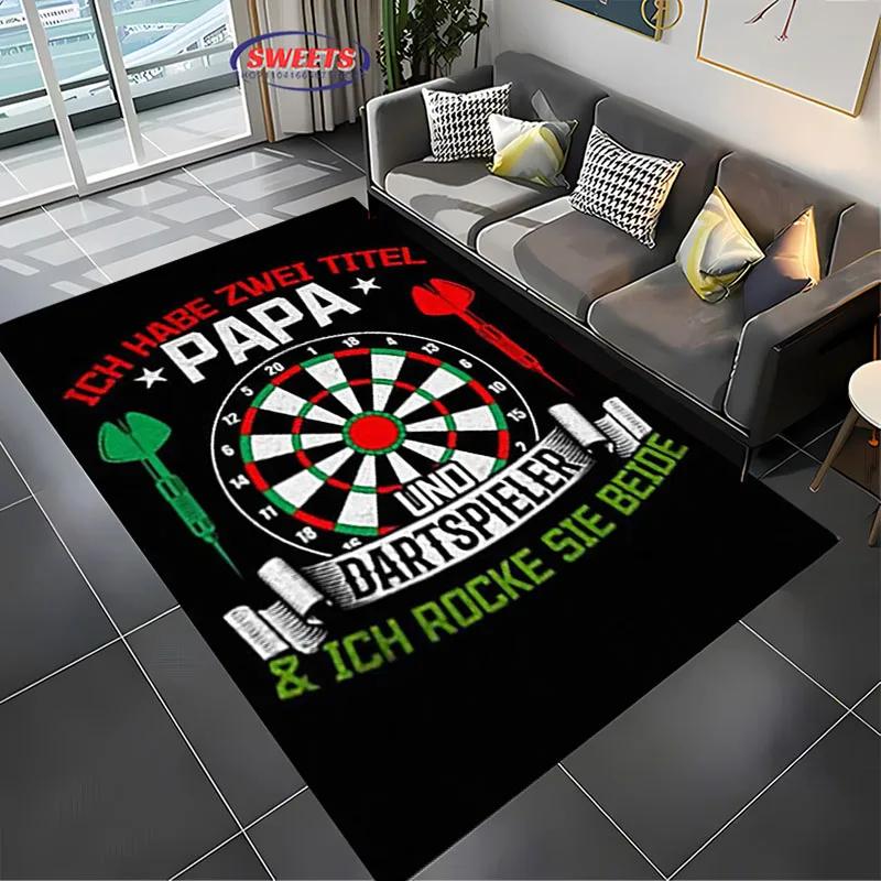 3D HD Dart Target Print Carpet! Bedroom Living Room Office Non-Slip Four Seasons Available Rug Multi-Sizes Non-Slip Fast arrival