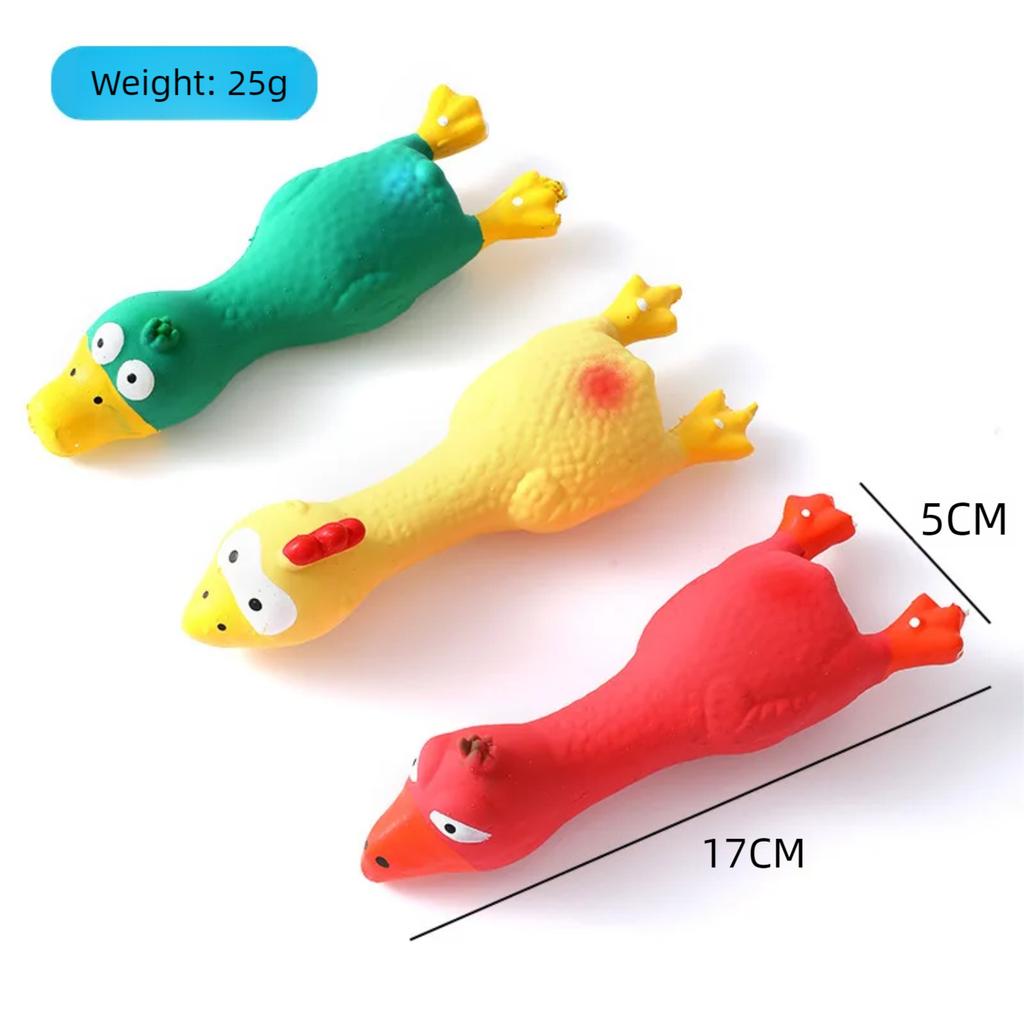 Игрушки для собак издают звук Кудахчущая курица Игрушка для собак Прочный латексный жевательный для мелких и средних пород Интерактивная игра Товары для питомцев Игрушка