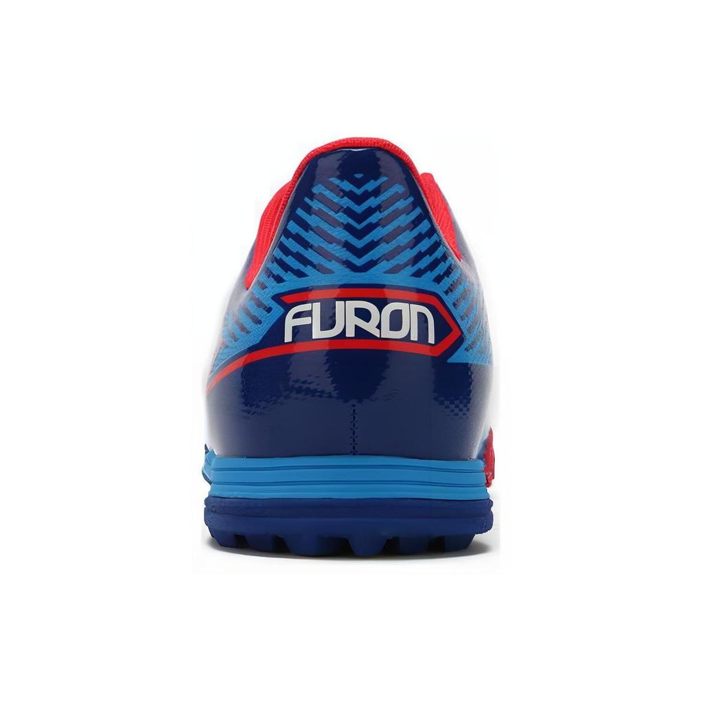 New Balance Furon 3.0 Диспетчерский Круглый Носок На Шнуровке AG (Резиновый короткий стержень) Амортизирующие Футбольные Бутсы Мужские футбольные бутсы Синий Красный MSFDTLT3