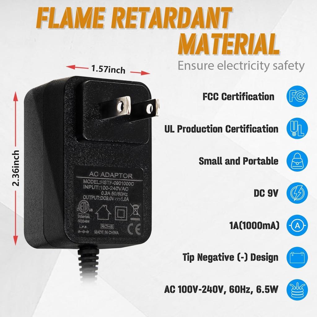 STRICH Effector Power Supply 6 Channel DC9V 1A Power Supply Electric Guitar Effector Pedal Adapter SPA-10