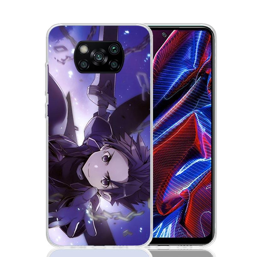 Sword Art Online Anime Case Phone Cover for Xiaomi Redmi Note 10 9 9S 8 8T 7 5 Pro Mi 12T 11T 10T 9T 12 11 Lite A3 A2 Trend Fund