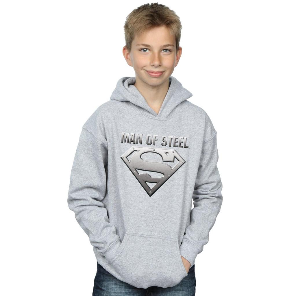 DC Comics Boys Superman Man Of Steel Shield Hoodie