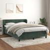 3127550 vidaXL Divan Bed and Mattress Dark Green 140x190cm Velvet