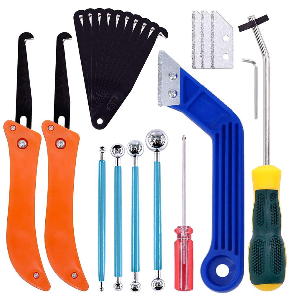 22 Pcs Grout Removal Tools Set Grout Hand Saw Ceramic Tile Joint Cleaning Brush Caulking Edge for Floor Kitchen Hand Tool Set
