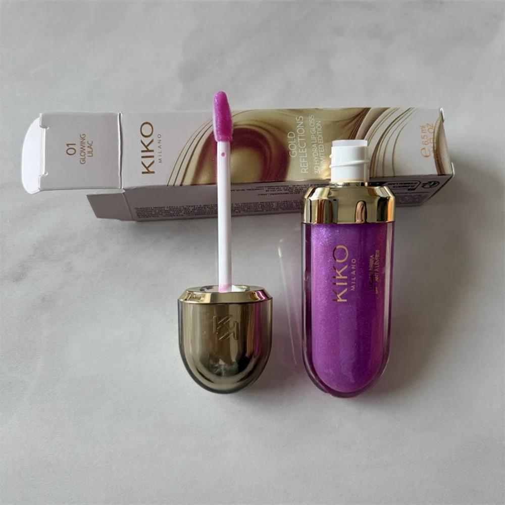 Italian Kiko 3D Mirror Lip Glaze Waterproof Long-lasting, smudge-free, soft bean paste 1 pcs 02 01-Purple
