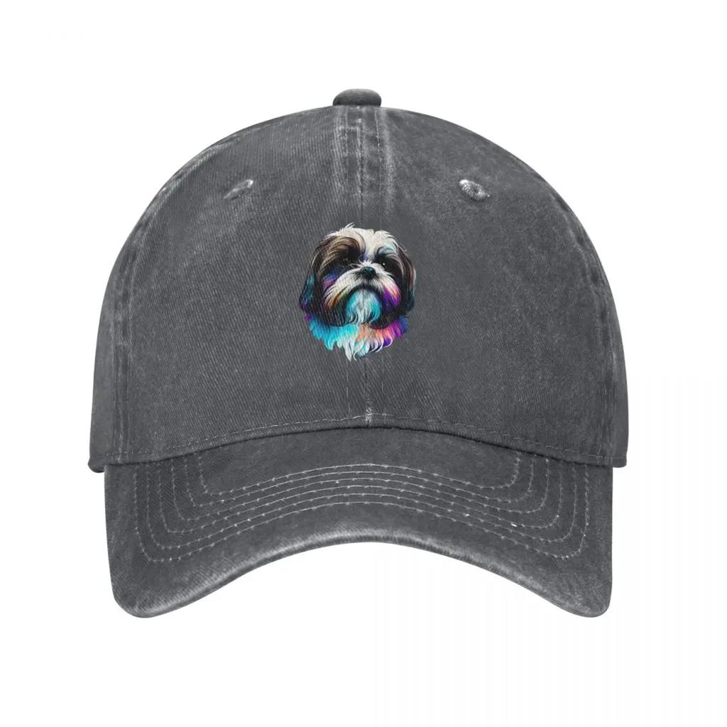 Shih Tzu pop art Baseball Cap Rave Funny hats Beach Bag party Hat Golf Wear Unisex Womens