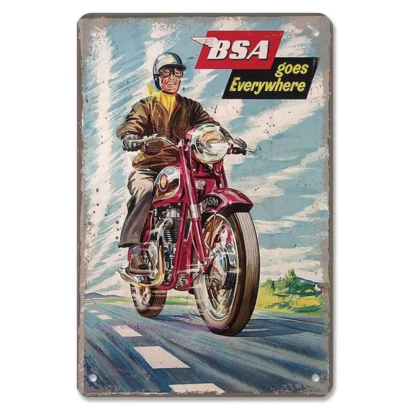 Винтажный плакат для мотокросса, металлические жестяные знаки, Гран-при мотоцикла, металлическая табличка, Декор, Настенный декор для гаража, мотоклуба, мужского пещерного бара