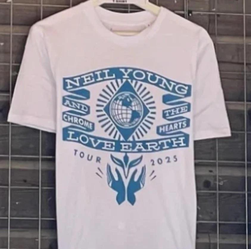 Футболка Neil Young And Chrome The Hearts Love Earth Tour 2025 Полный Размер