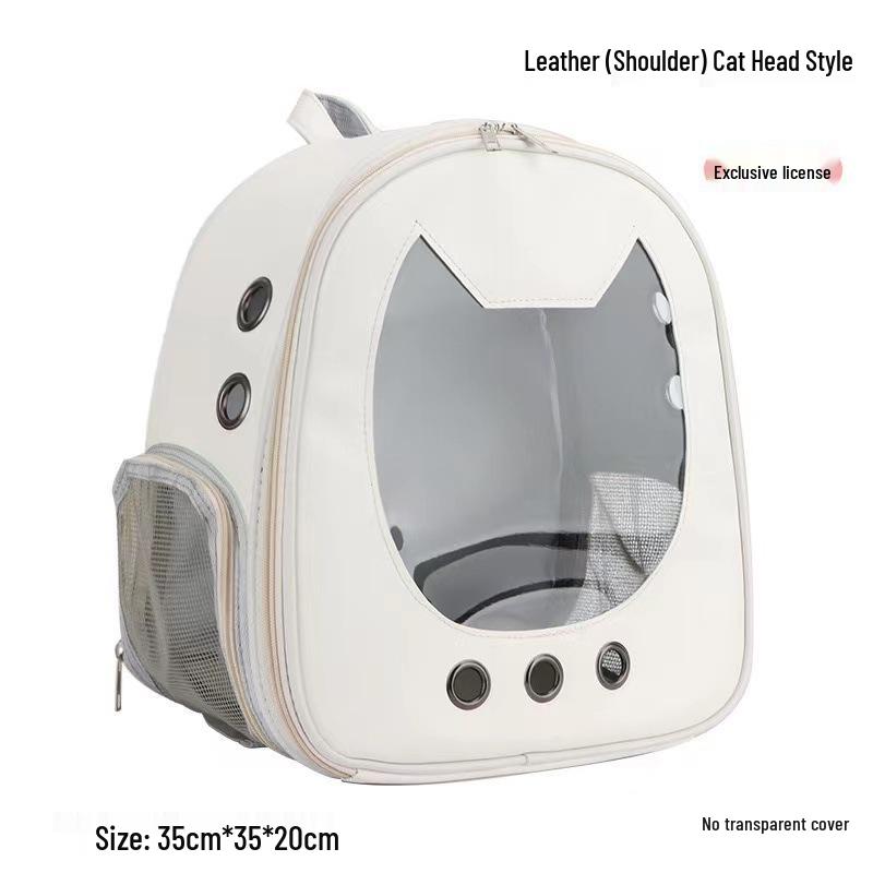 Прозрачный портативный рюкзак для кошек: Просторная, дышащая, удобная переноска для питомцев для прогулок
