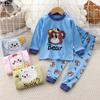 Winter Kids Long Sleeve O Neck T Shirt Pants Set Casual Baggy 2pcs Suit Cotton Cartoon Printes Outfit
