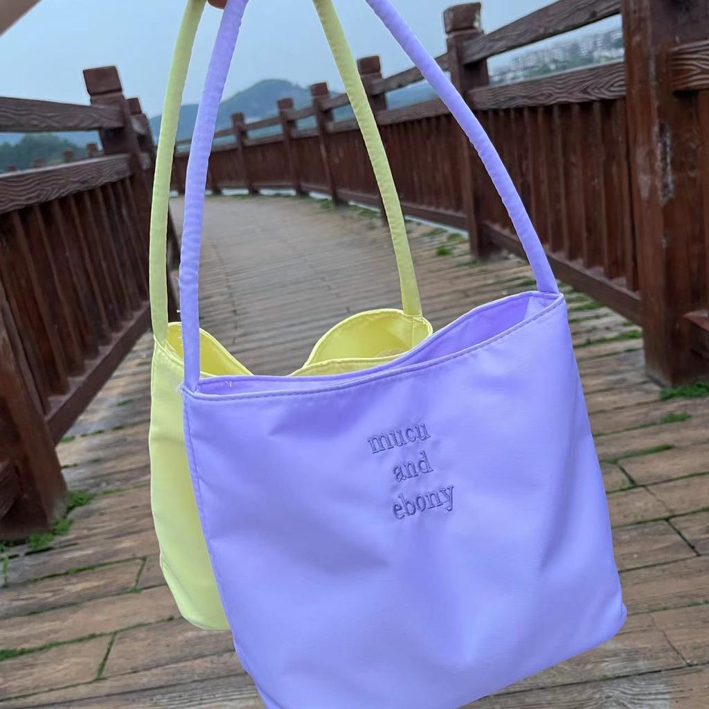 Portable Tote Bag Going Out High-Value Summer Bag Bucket Bag Macaron Color Shoulder Underarm Bag