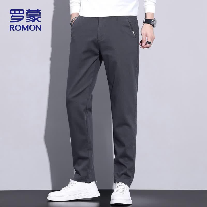 ROMON Men's Straight Fit Casual Pants