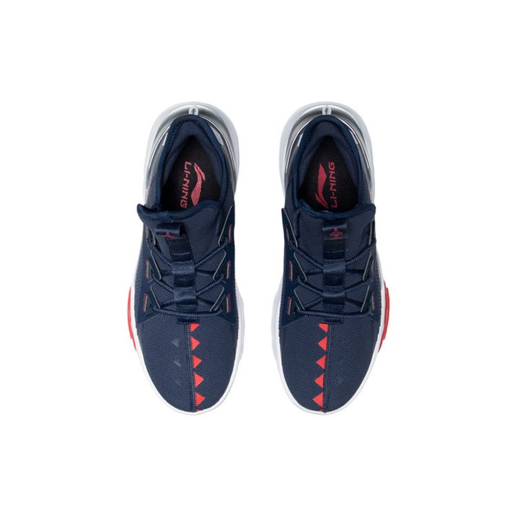 Li-Ning Прочные Дышащие Кроссовки с Низким Верхом для Бега Мужские Кроссовки Синие AGLQ073-4