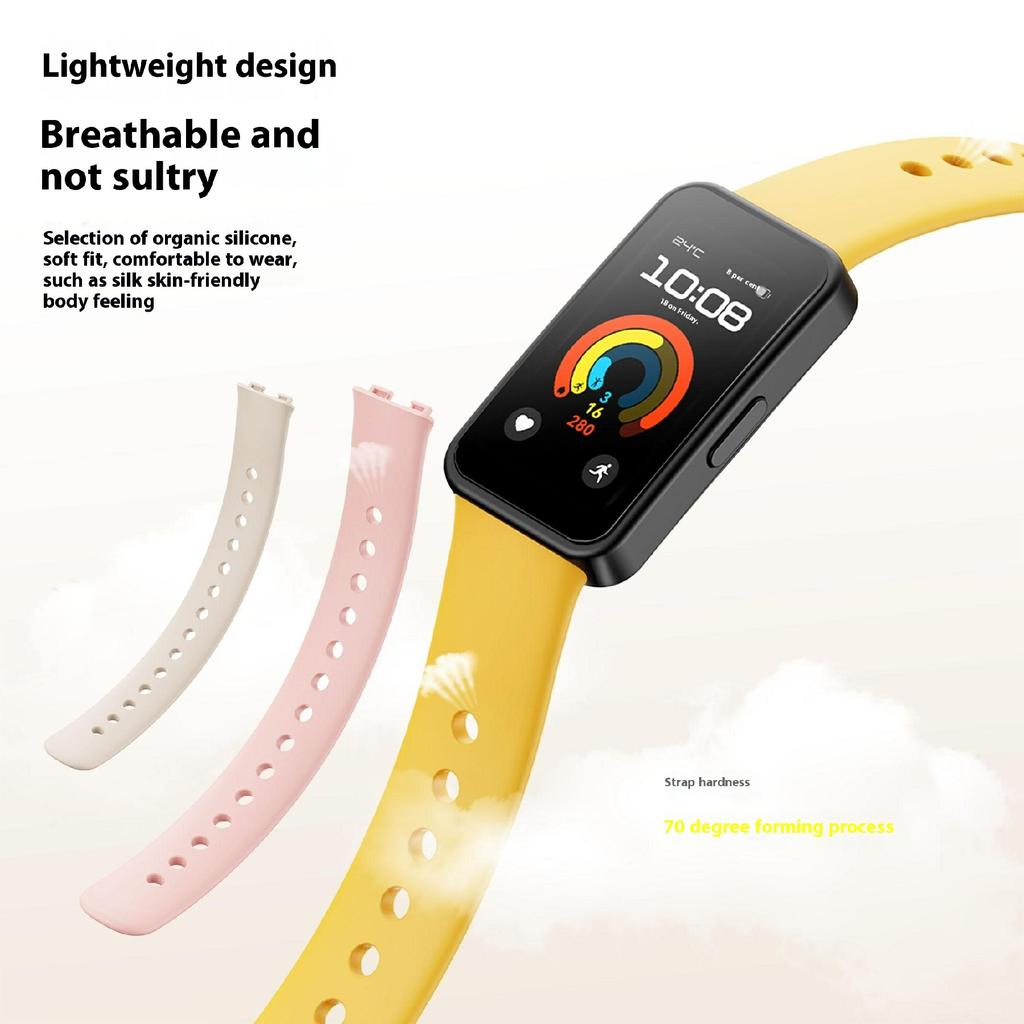 Silicone Wristband for Huawei Band 10 / Band 9 NFC / 9 / 8 NFC / 8 Replacement Adjustable Watch Strap