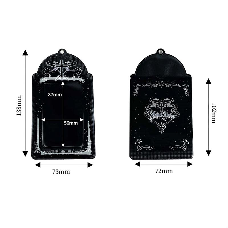 Kpop Держатель для фотокарточек Студенческий чехол для проездной карты Защитные фотопротекторы Любовь Крест Маленький кейс для хранения карточек Подвеска Милый держатель для ID-карты