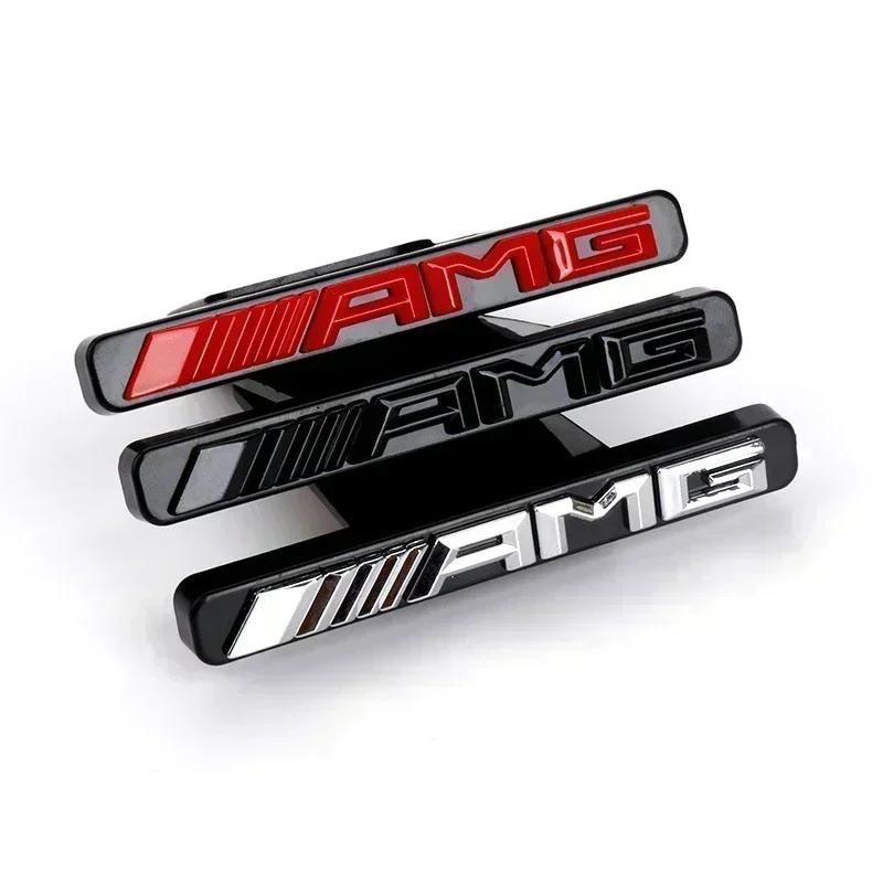 1pcs 3d AMG Logo Emblem Car Front Grille Badge Car Styling For Mercedes Benz W124 W168 W169 W176 W177 W202 W203 W204 W205 W210 CO1