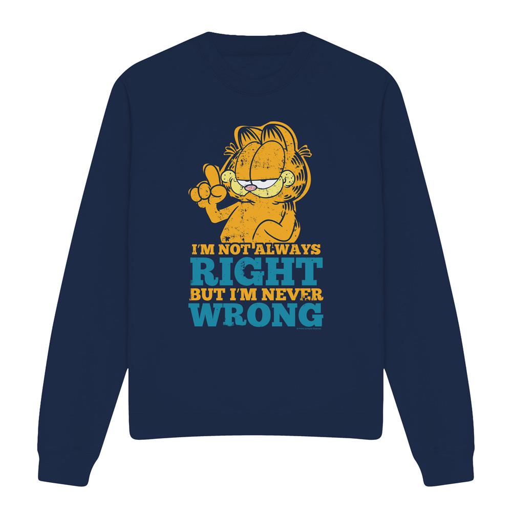 Garfield Unisex Adult Never Wrong Sweatshirt