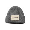 Cloth Label Alphabet Wool Hat Women'S Season Versatile Windproof Cold Hat Warm Ear Protection Big Head Circumference Knitted Hat