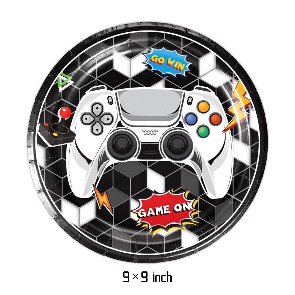 New Game Theme Birthday Party Supplies Decoration Paper Plates Cup Napkin Tablecloth Banner For Baby Shower Decor supplies Gifts
