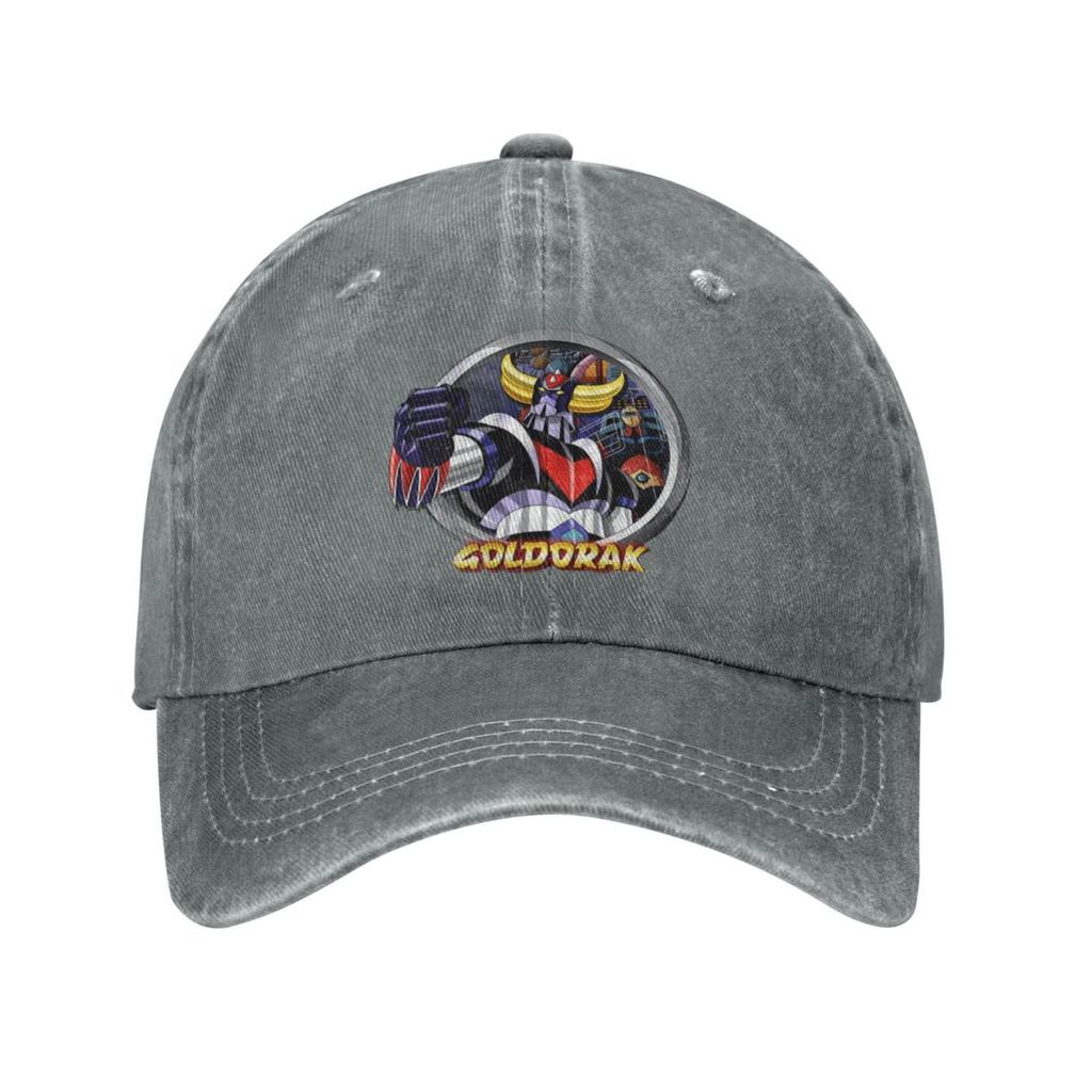 Goldorak Robot Print Baseball Cap Vintage Washed Cotton Casual Dad Hat Adjustable Unisex