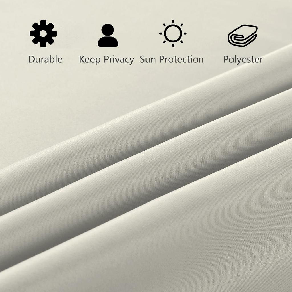 2 панели штор для французских дверей с кулиской, подвязками, для помещений, солнцезащитные, для приватности, на люверсах, теплоизоляционные, затемняющие