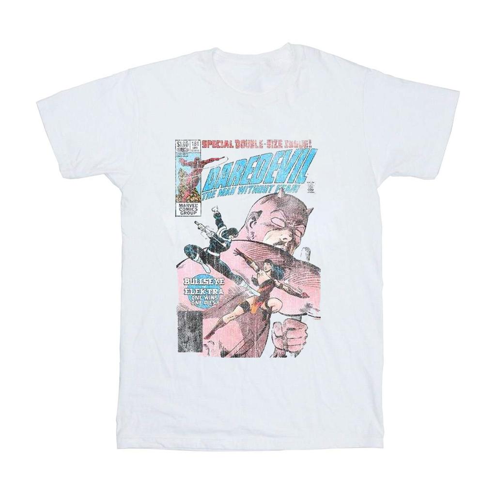 Marvel Womens/Ladies Daredevil Distressed Bullseye Vs Elektra Cover Cotton Boyfriend T-Shirt
