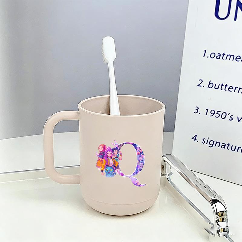 Kpop Demon Hunters Mouthwash Cup Kawaii Portable Toothbrush Cups Home Couple Family Thickened Juice Water Mug Birthday Gift